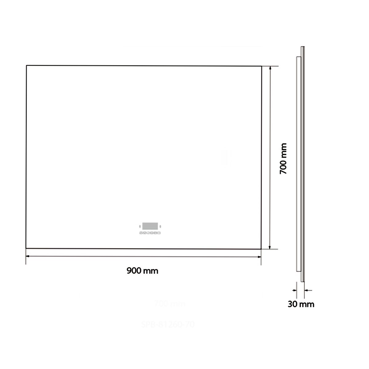 Oglinda Smart Led, Bluetooth, 3 Culori, 5 mm, senzor, afisaj timp, temperatura, dezaburire, Touch, 60-70x80-140 cm, Rubin
