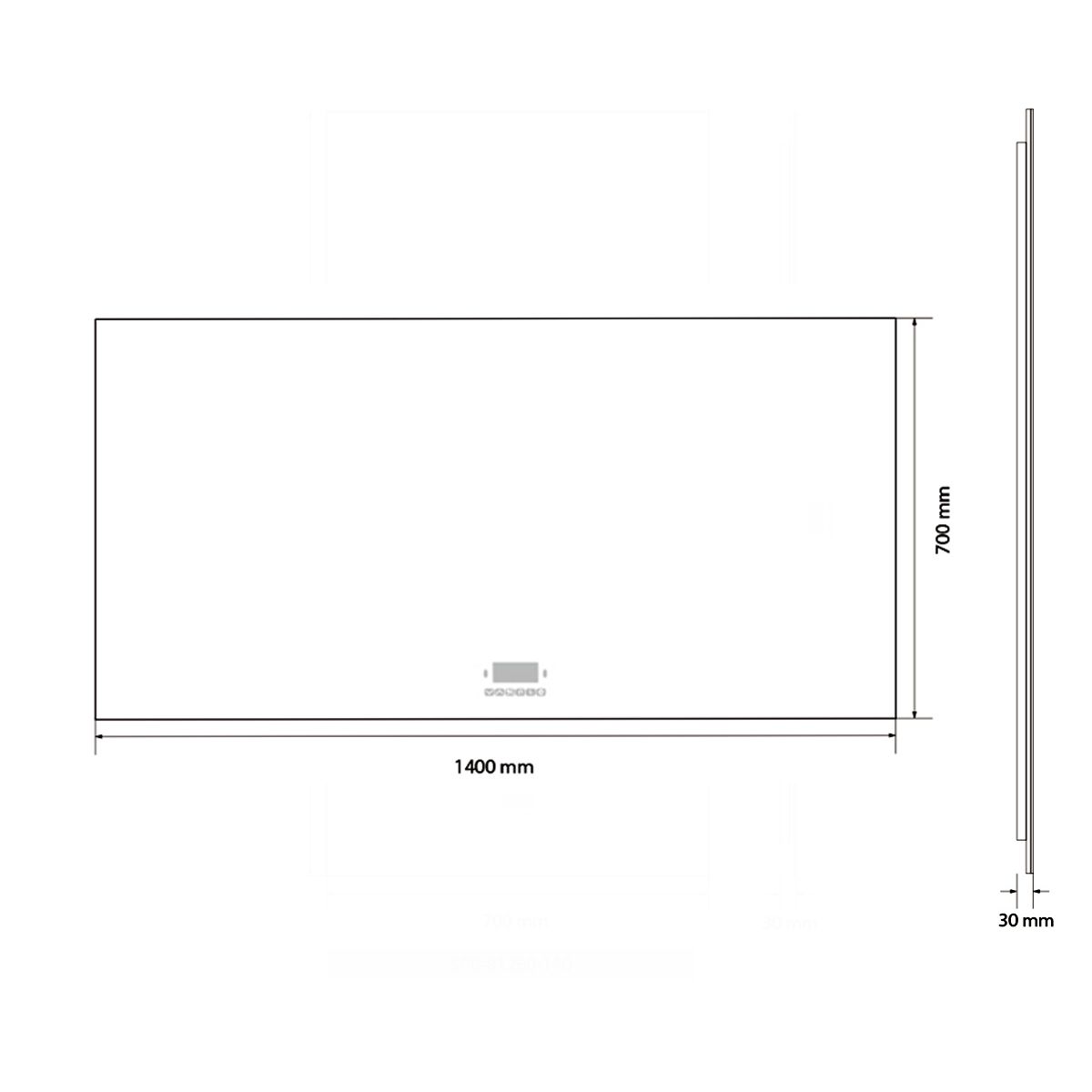 Oglinda Smart Led, Bluetooth, 3 Culori, 5 mm, senzor, afisaj timp, temperatura, dezaburire, Touch, 60-70x80-140 cm, Rubin