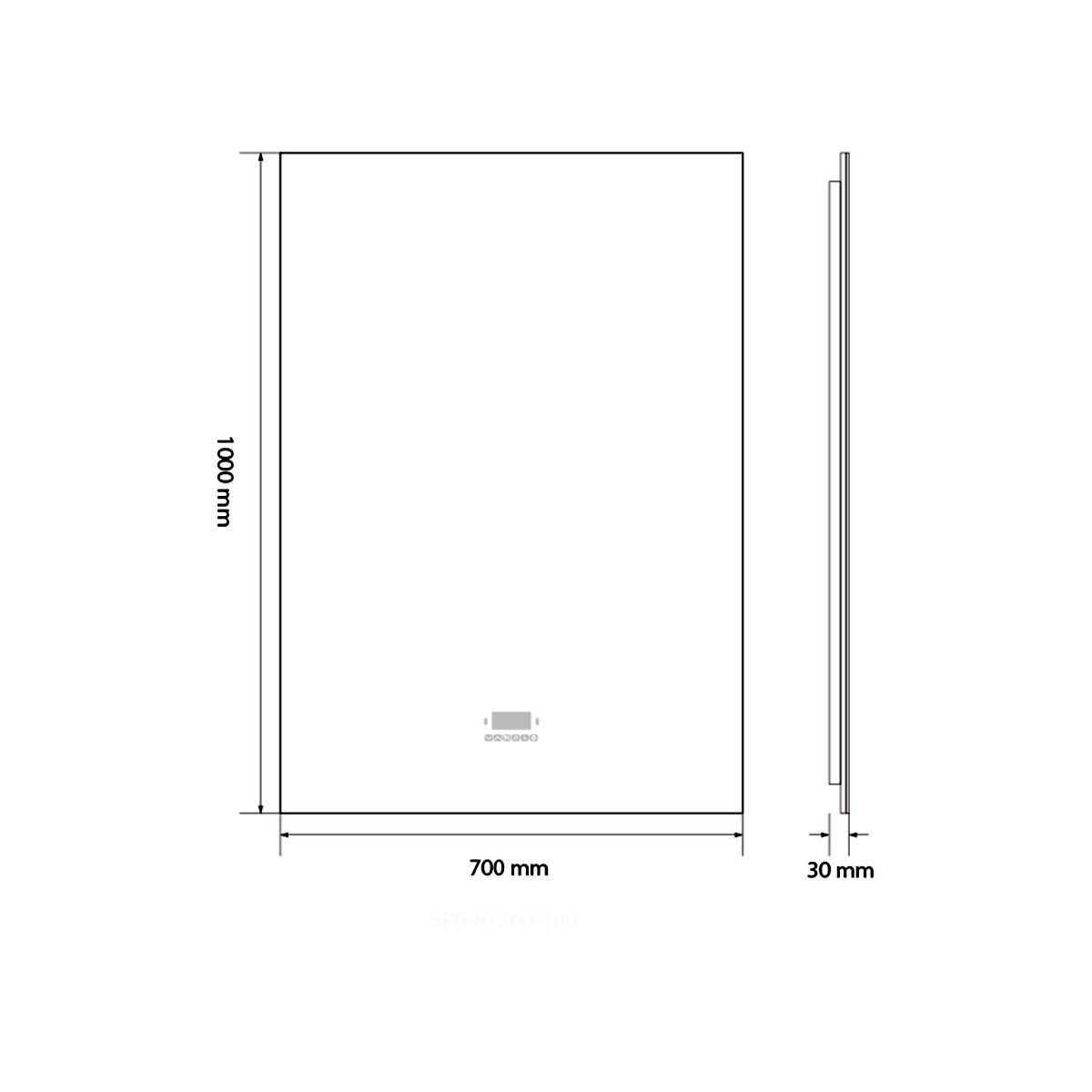 Oglinda Smart Led, Bluetooth, 3 Culori, 5 mm, senzor, afisaj timp, temperatura, dezaburire, Touch, 60-70x80-140 cm, Rubin