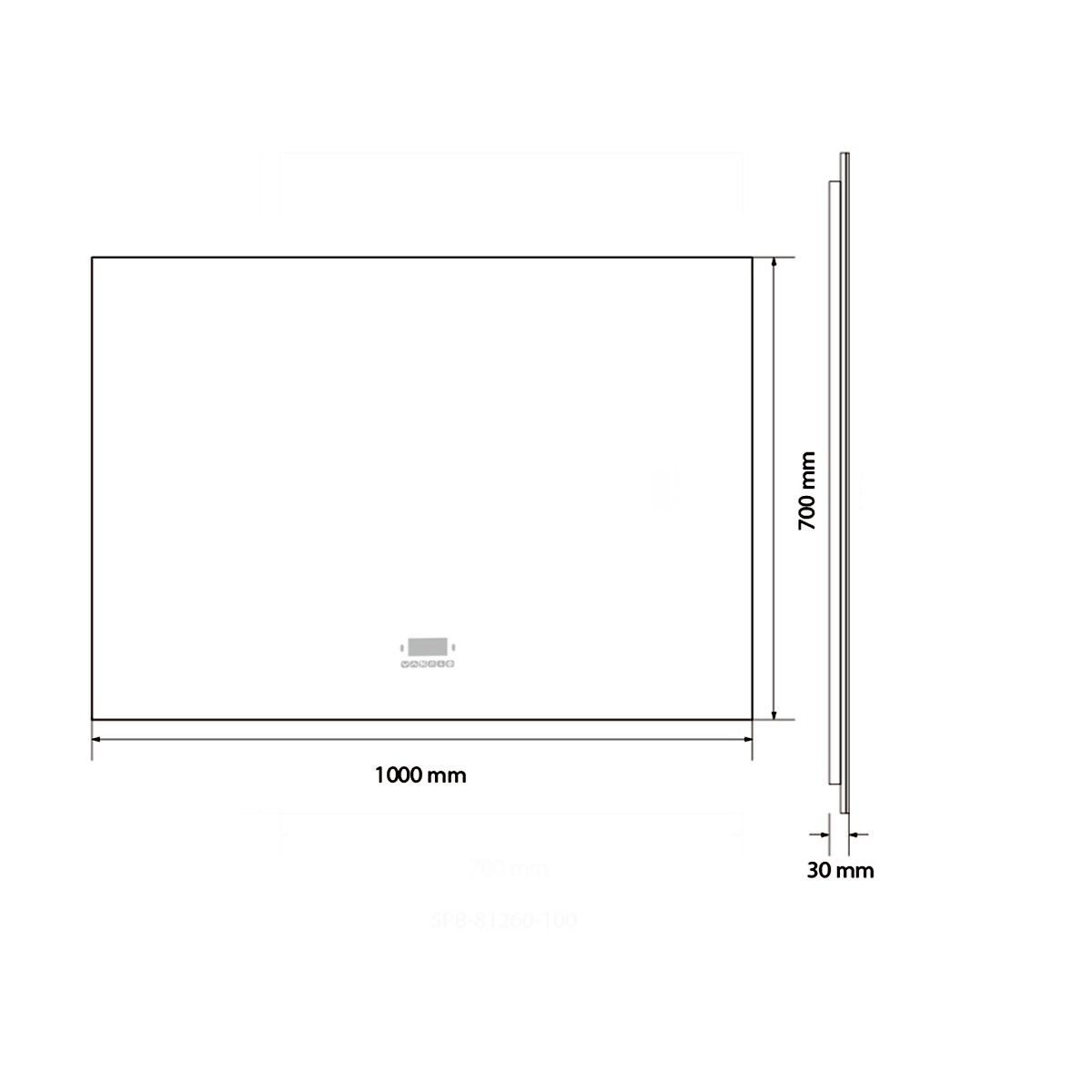 Oglinda Smart Led, Bluetooth, 3 Culori, 5 mm, senzor, afisaj timp, temperatura, dezaburire, Touch, 60-70x80-140 cm, Rubin