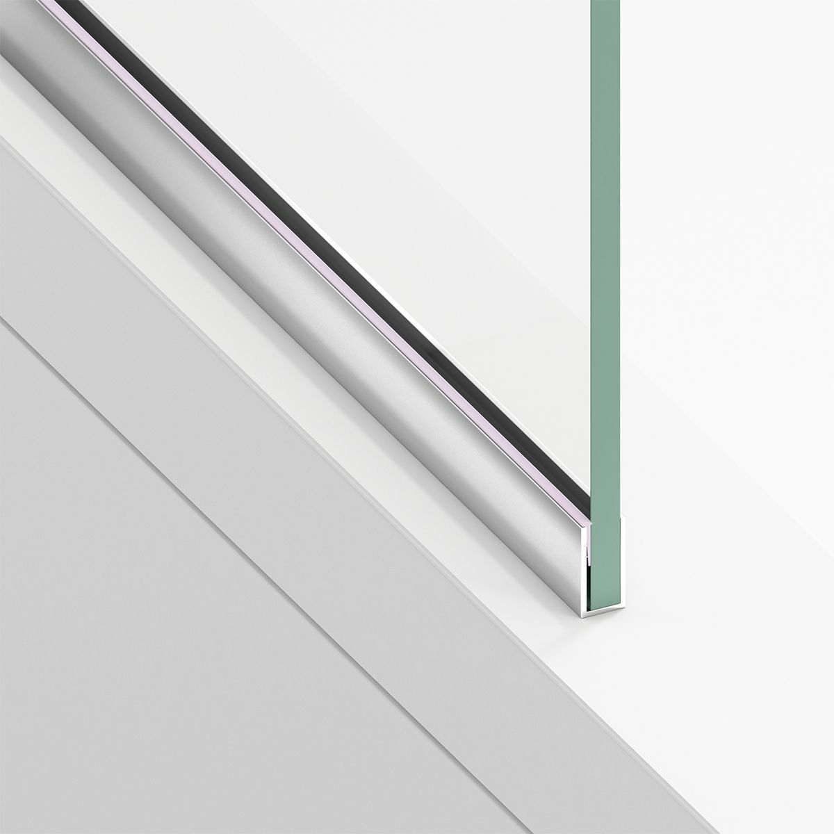 Paravan cada, fix, transparent, profile Crom, sticla securizata 8 mm, 80-90x150 cm , Nora