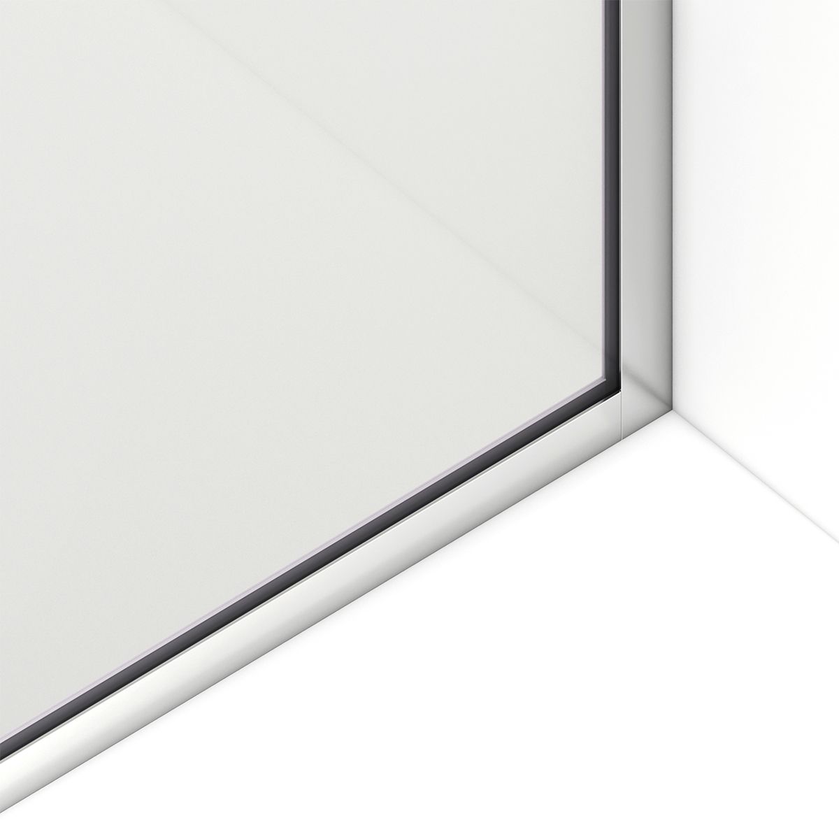 Paravan cada, fix, transparent, profile Crom, sticla securizata 8 mm, 80-90x150 cm , Nora
