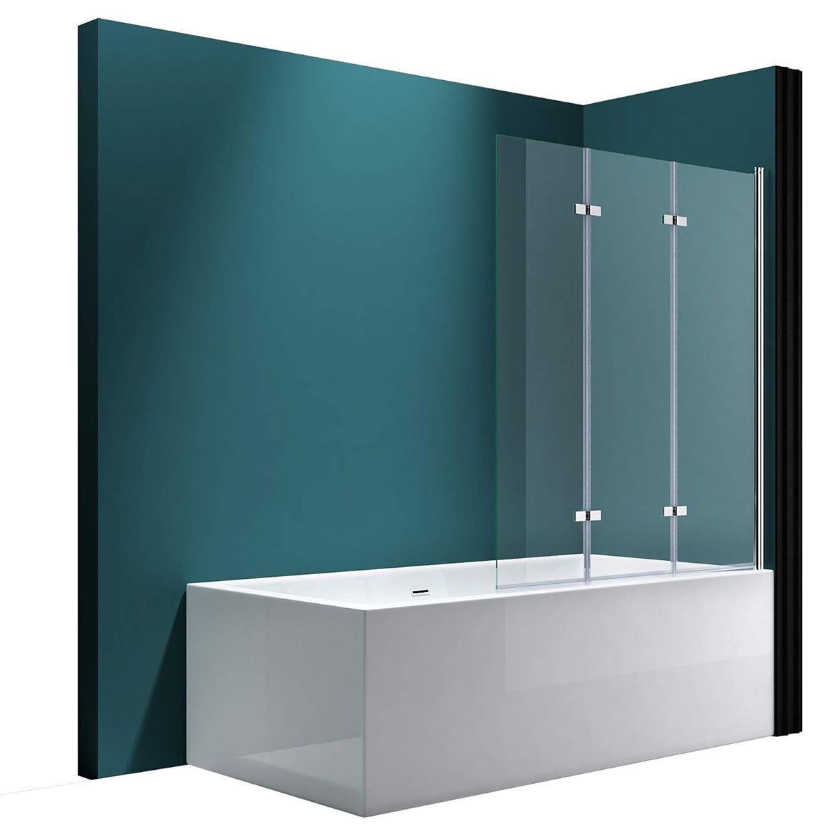 Paravan pliabil 116, 130x140 cm, sticla 6 mm, pivotant 180°, montaj pe dreapta, tratament Nano Easy Clean