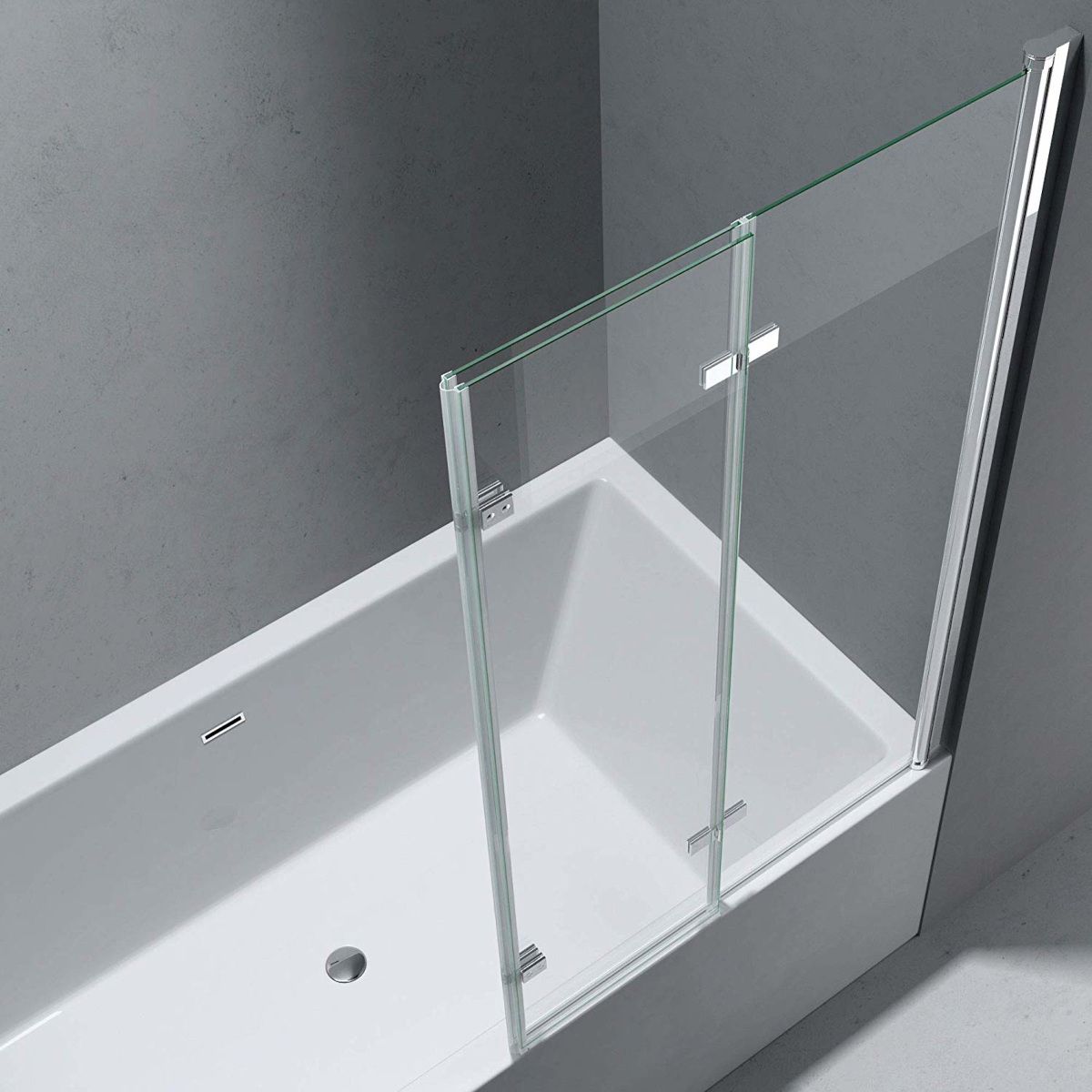 Paravan pliabil 116, 130x140 cm, sticla 6 mm, pivotant 180°, montaj pe dreapta, tratament Nano Easy Clean