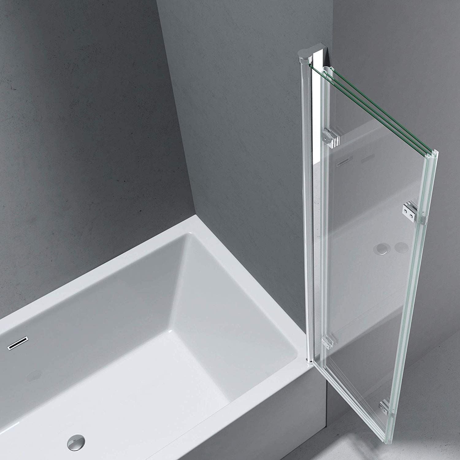 Paravan pliabil 116, 130x140 cm, sticla 6 mm, pivotant 180°, montaj pe dreapta, tratament Nano Easy Clean