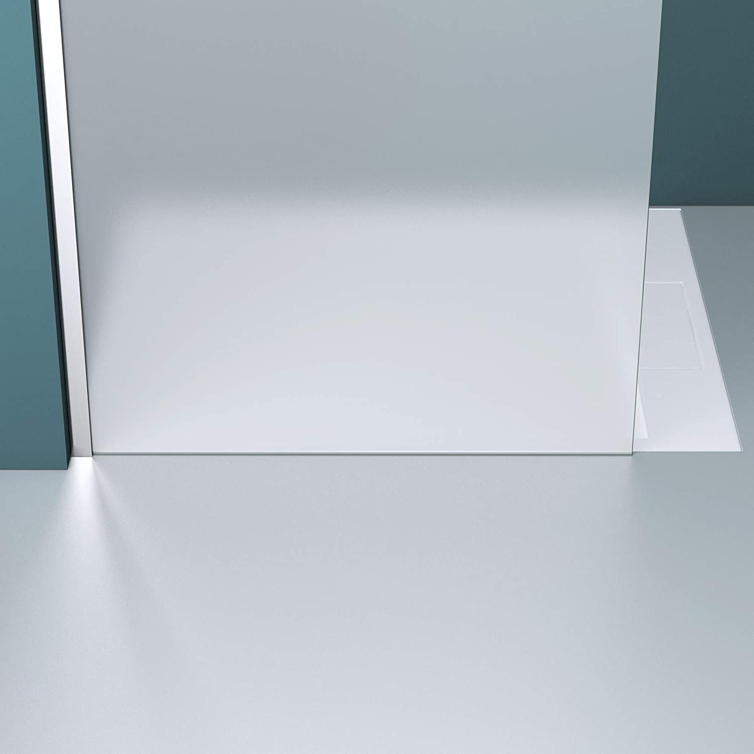Perete dus Walk-In, EGO-01VS, sticla securizata Mata 10 mm, 120 si 140 cm, Lotus Efect