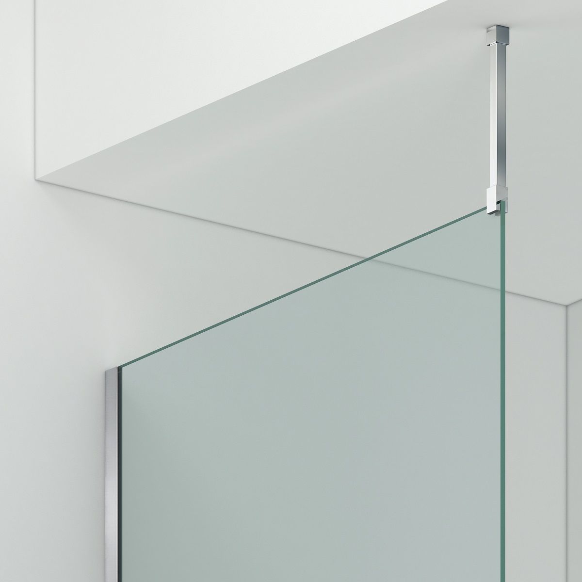 Perete dus Walk-In, sticla securizata de 8 mm, dimensiuni 100-120x200 cm, Profil si maner Crom, Armando
