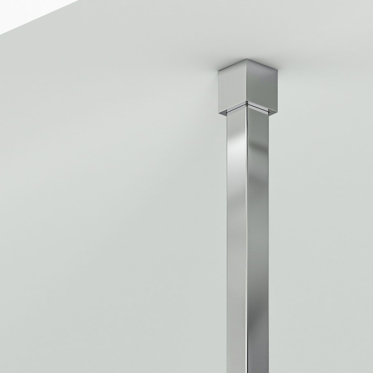 Perete dus Walk-In, sticla securizata de 8 mm, dimensiuni 100-120x200 cm, Profil si maner Crom, Armando