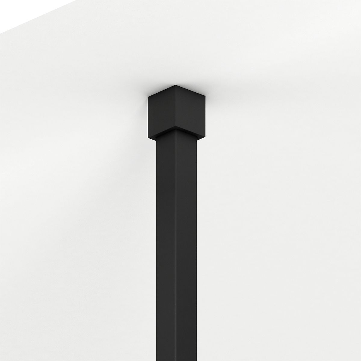 Perete dus Walk-In, sticla securizata de 8 mm, dimensiuni 100-120x200 cm, Profil si maner Negru Mat, Armando