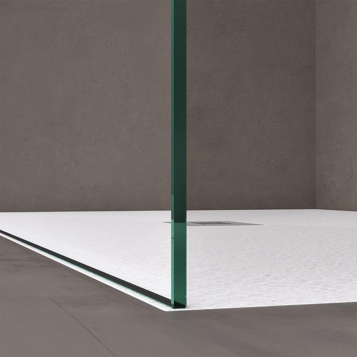Perete dus Walk-In,  sticla securizata, sablata partial 10 mm, dimensiuni 100, 120, 140 cm, Lotus Efect, Sicilia