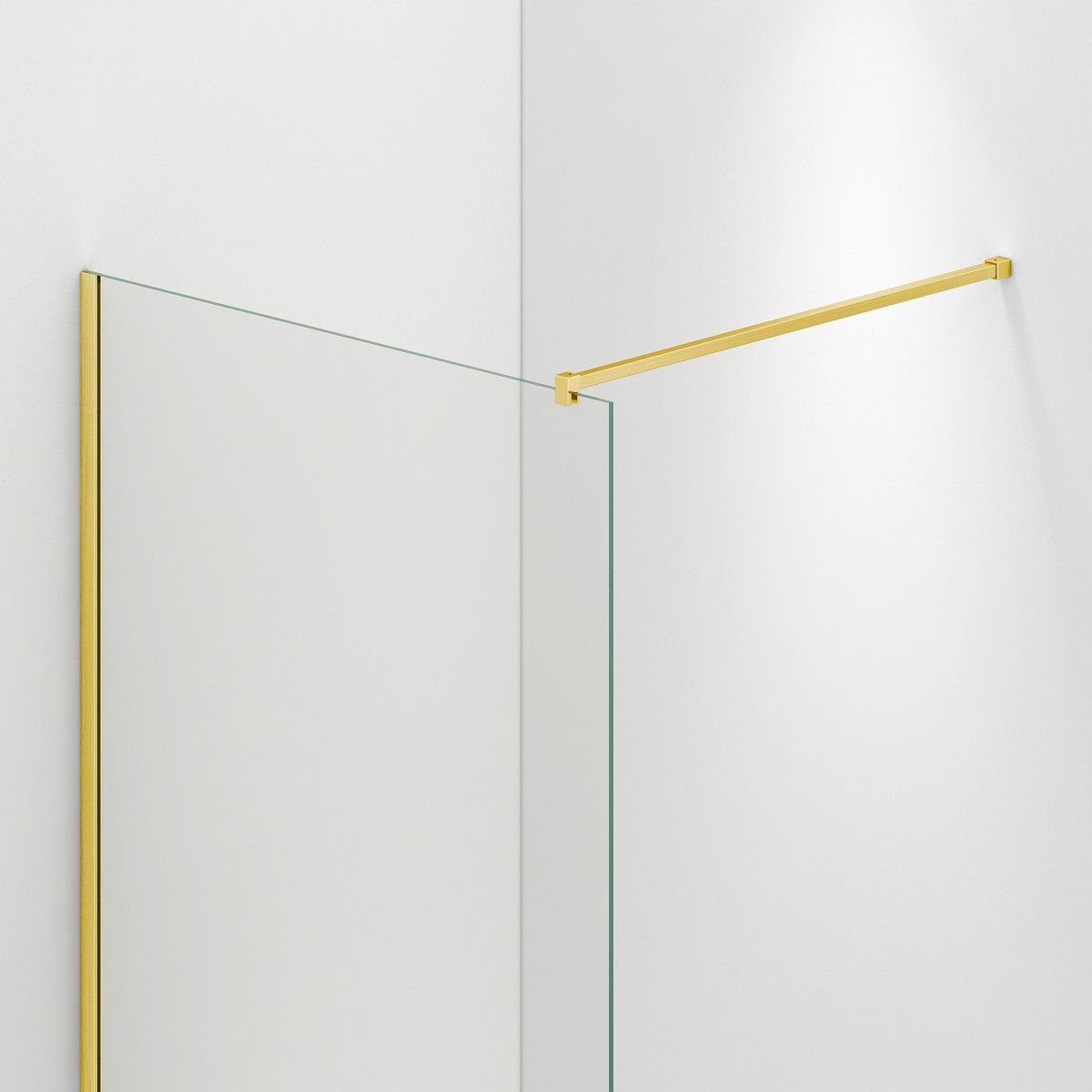 Perete dus Walk-In Ultra-Slim, sticla securizata de 8 mm, dimensiuni 80-120x200 cm, profile auriu mat, Nano Easy Clean, Matia