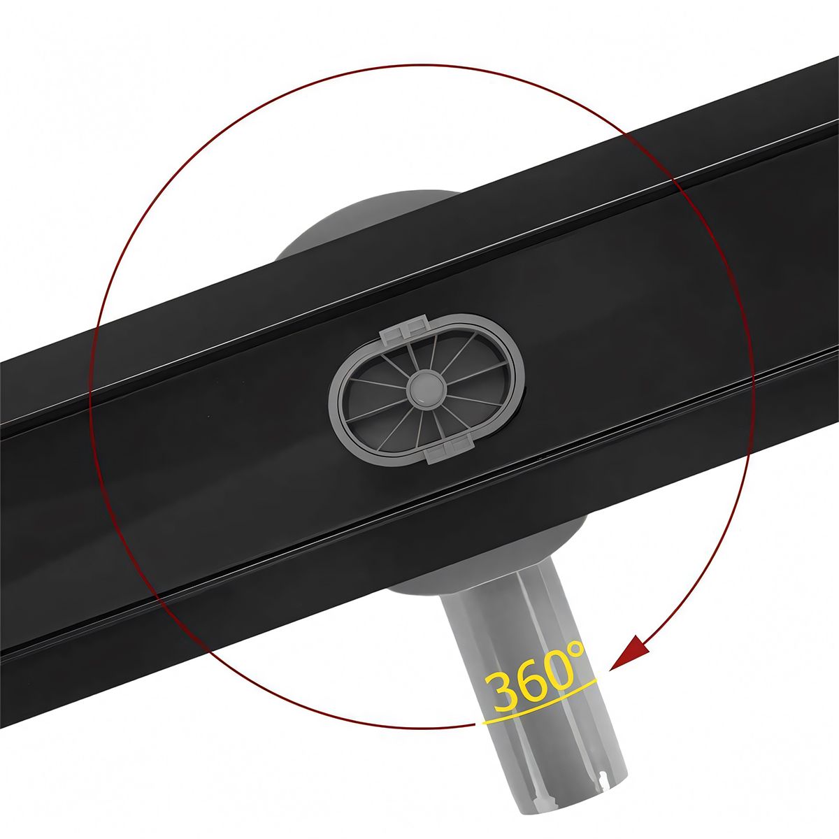 Rigola de dus Sifon 360°, Auriu Mat, otel SS304, dimensiuni: 60 sau 80 cm, Elegro