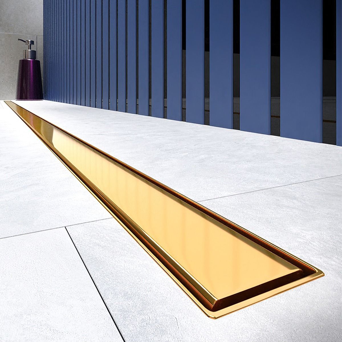 Rigola Dus, sifon Viega, Slim Gold, dimensiuni intre 60-90 cm, latime 3,2 cm, otel inoxidabil