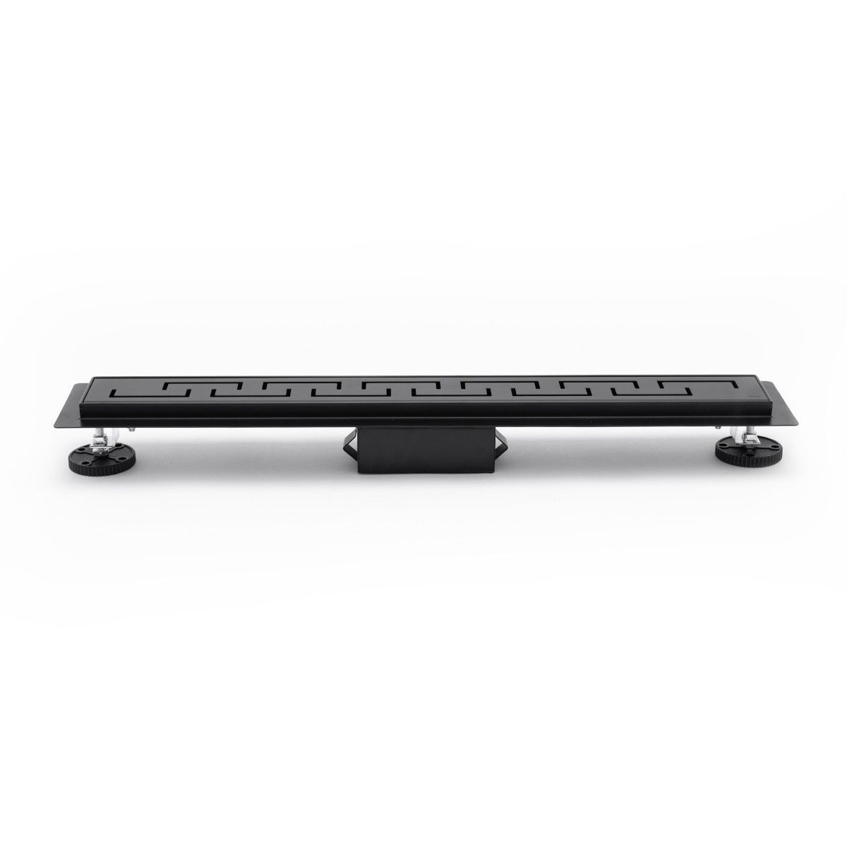 Rigola scurgere dus, REA-Greek Black Mat, 90 cm, completa, finisaj Negru Mat