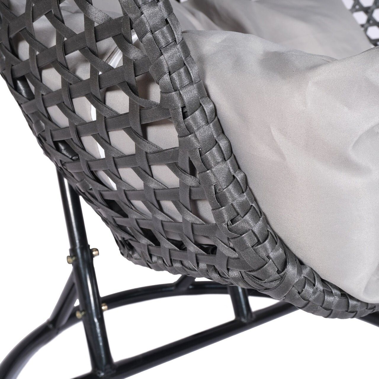 Scaun agatat. Fotoliu suspendat, Cuba Exclusivist, Curte sau Living, confortabil si modern, Gri
