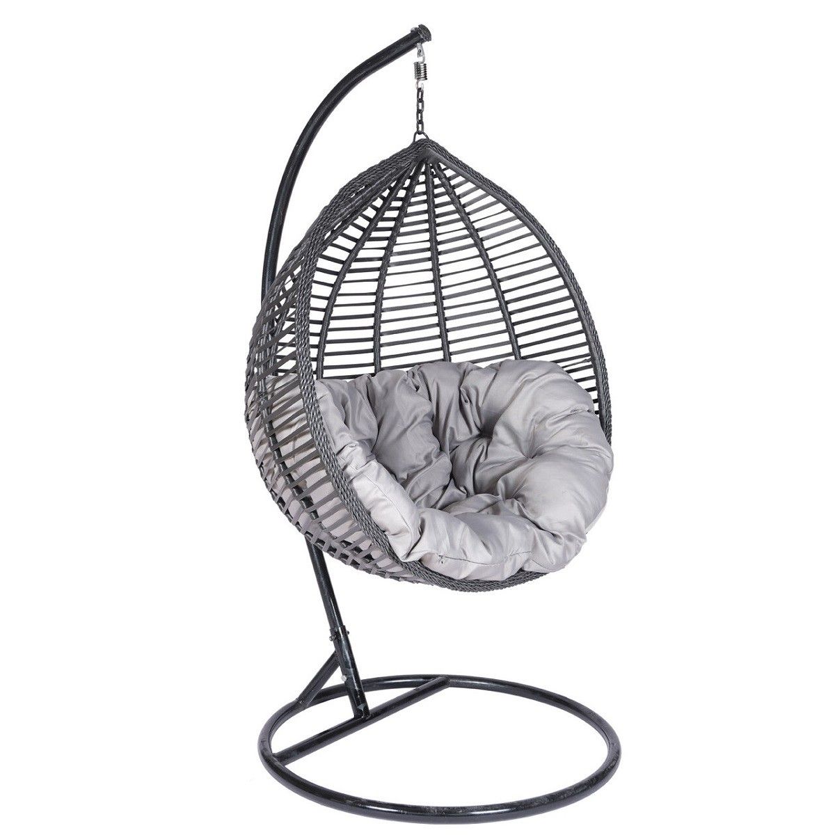 Scaun agatat. Fotoliu suspendat, Cuba Exclusivist, Curte sau Living, confortabil si modern, Gri