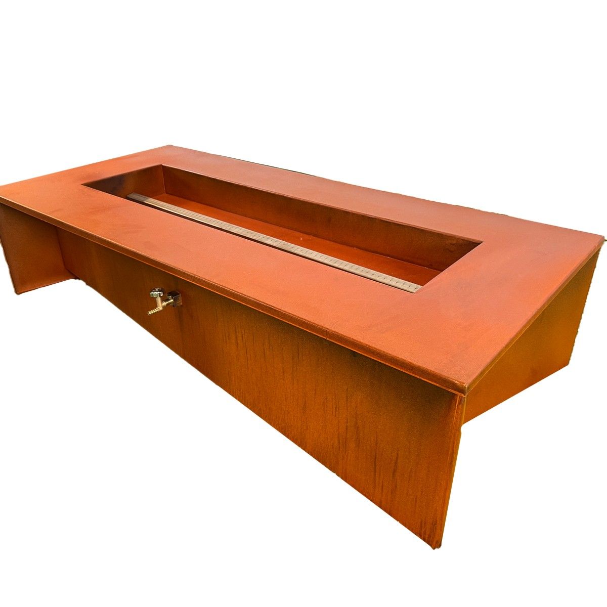 Semineu pe gaz CNG, valva de pornire si reglare flacara, otel corten de 2 mm,  150x70x35 cm, Luxora