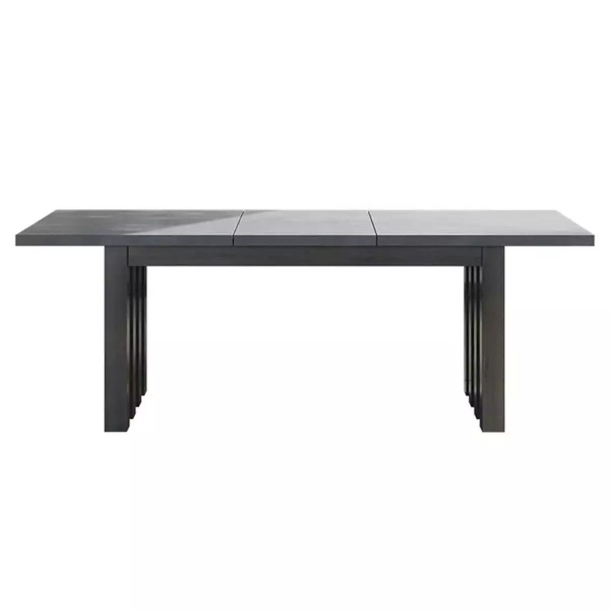 Set mobilier terasa sau gradina, 8 scaune, masa extensibila, aluminiu si impletitura tip funie, Riga