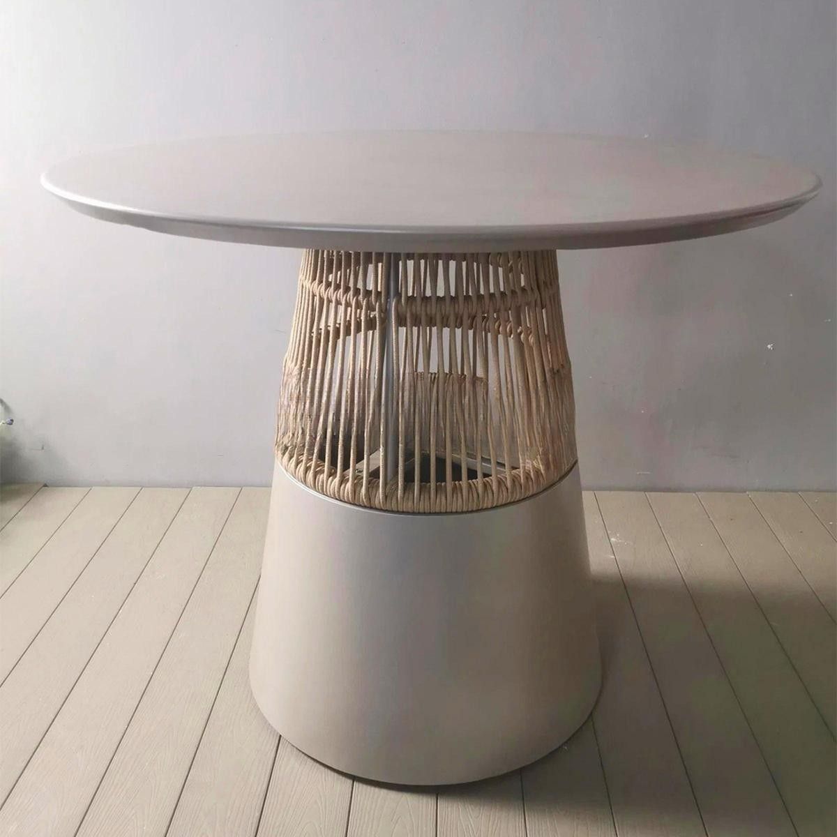 Set mobilier terasa sau gradina,  masa si 4 scaune, cadru aluminiu si impletitura de poliratan, June