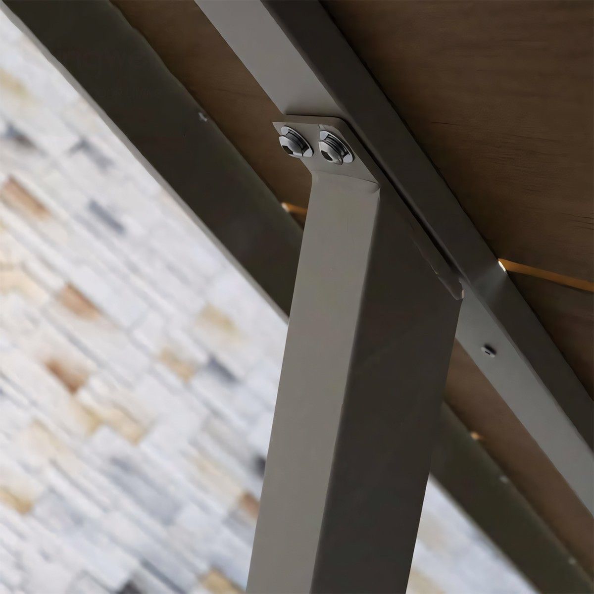 Set mobilier de 6 persoane, gradina sau terasa, aluminiu dark grey, masa 200 cm + 6 scaune cu impletitura tip funie verde, Zen