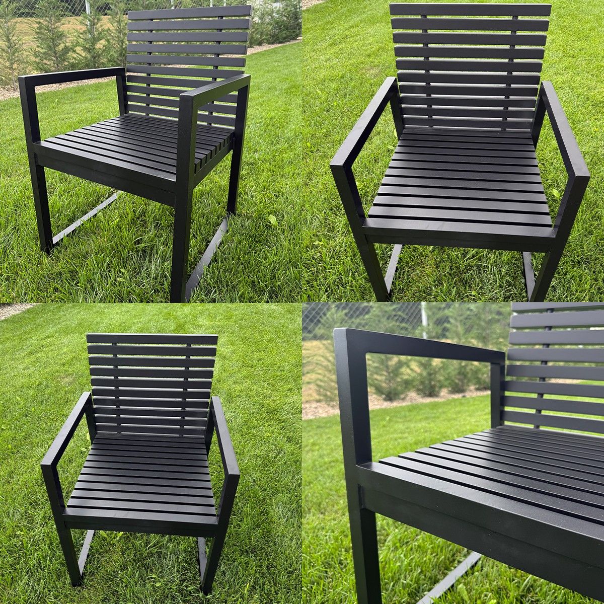 Set mobilier de 6 persoane, terasa sau gradina, aluminiu, masa 213x100 cm + 6 scaune, tesatura 100% Olefin, Mykonos