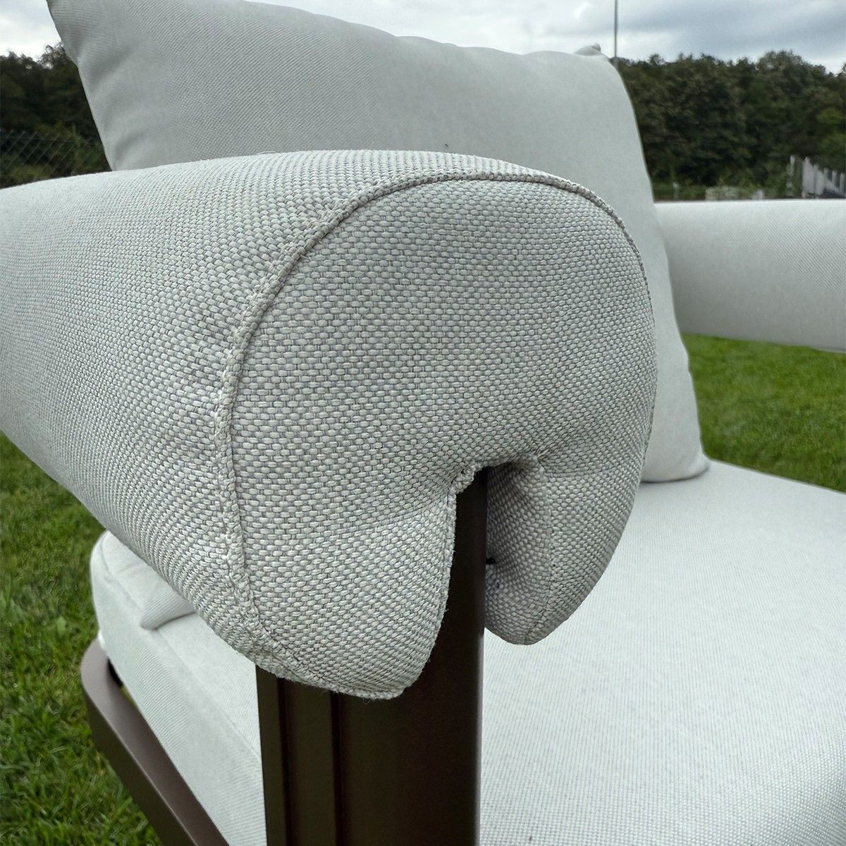 Set mobilier de 6 persoane, gradina sau terasa, aluminiu, masa 214x102 cm + 6 scaune, tesatura 100% Olefin, Bora Bora
