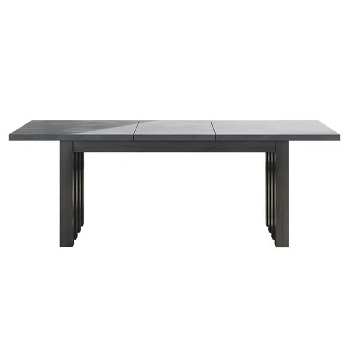 Set mobilier terasa sau gradina, 6 scaune, masa extensibila, aluminiu si impletitura tip funie, Riga
