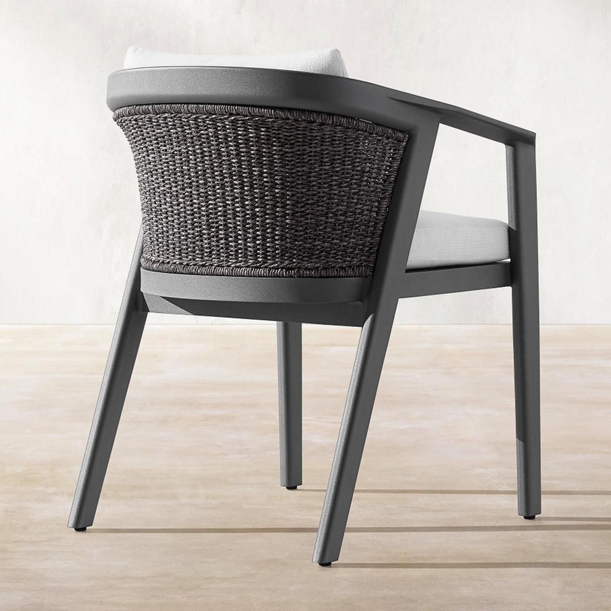 Set mobilier terasa gradina, masa Aluminiu si 8 scaune, cadru aluminiu si poliratan, gri inchis, Dalia