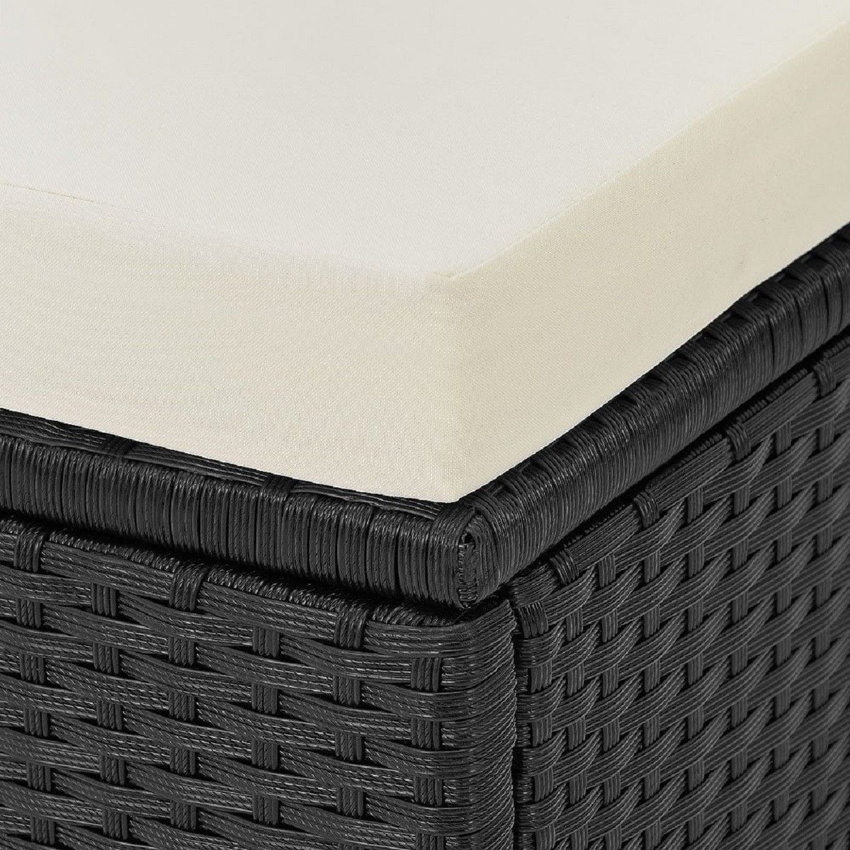 Set mobilier terasa gradina, masa mare, Cub pliabil, 6 scaune cu spatar rabatabil, 4 tabureti, 180x120x74 cm, Negru, Michigan