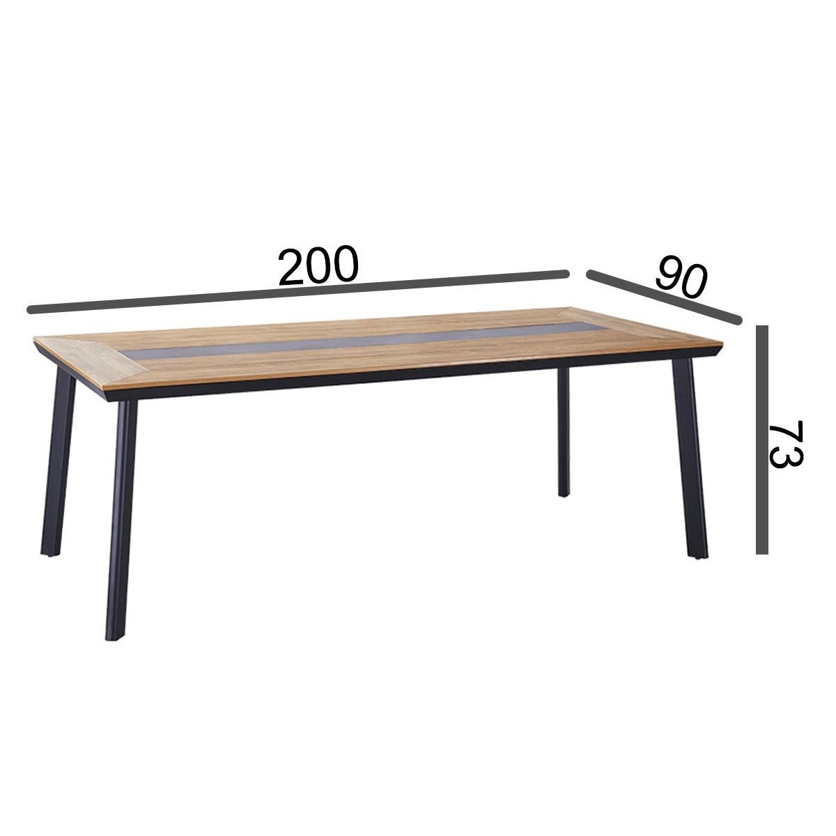 Set mobilier terasa sau gradina, Masa si 8 scaune stivuibile din aluminiu si Wpc, Blake