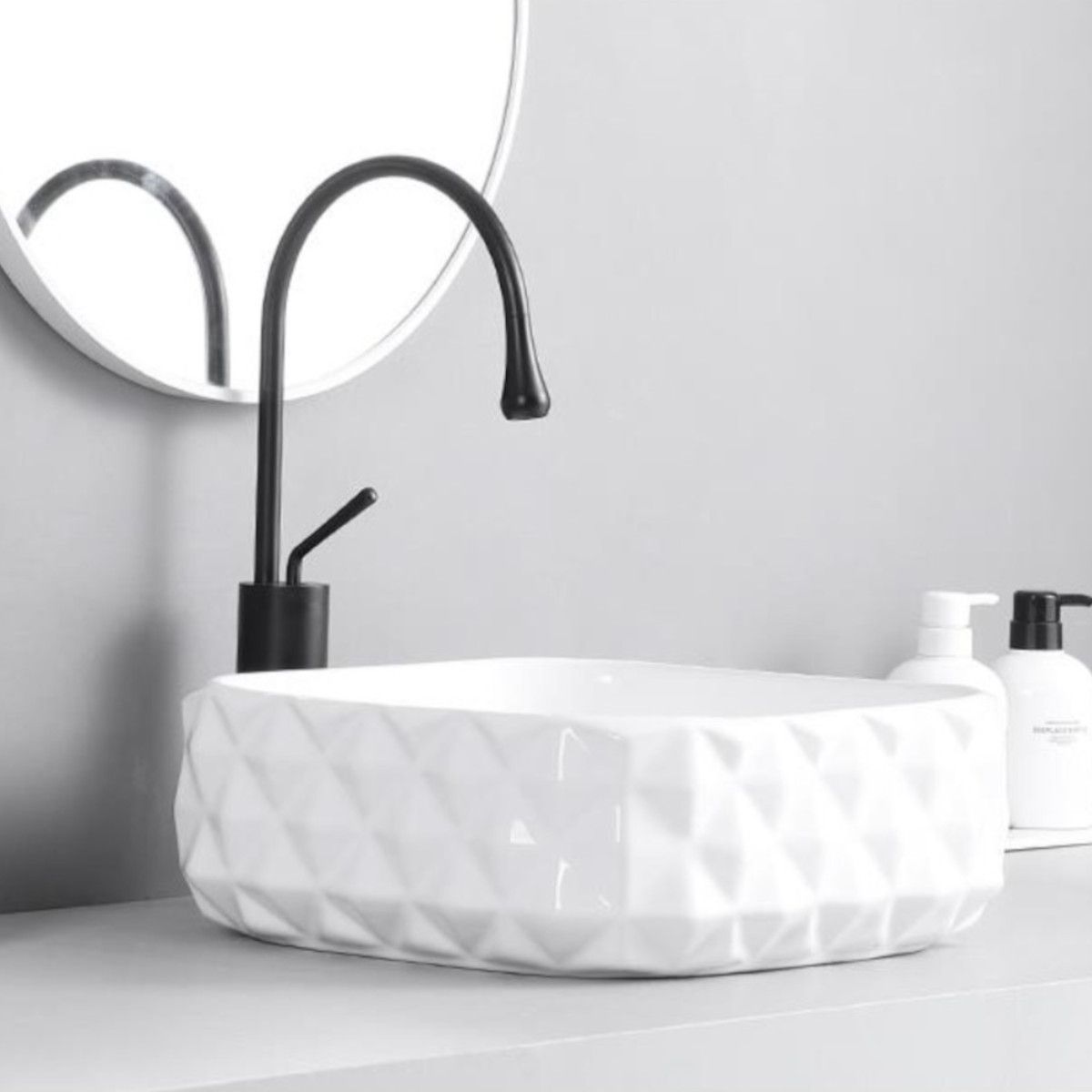 Set vas wc si lavoar, Alb Lucios, montaj suspendat si pe blat, 49x36-61x34 cm, capac duroplast, Sidef