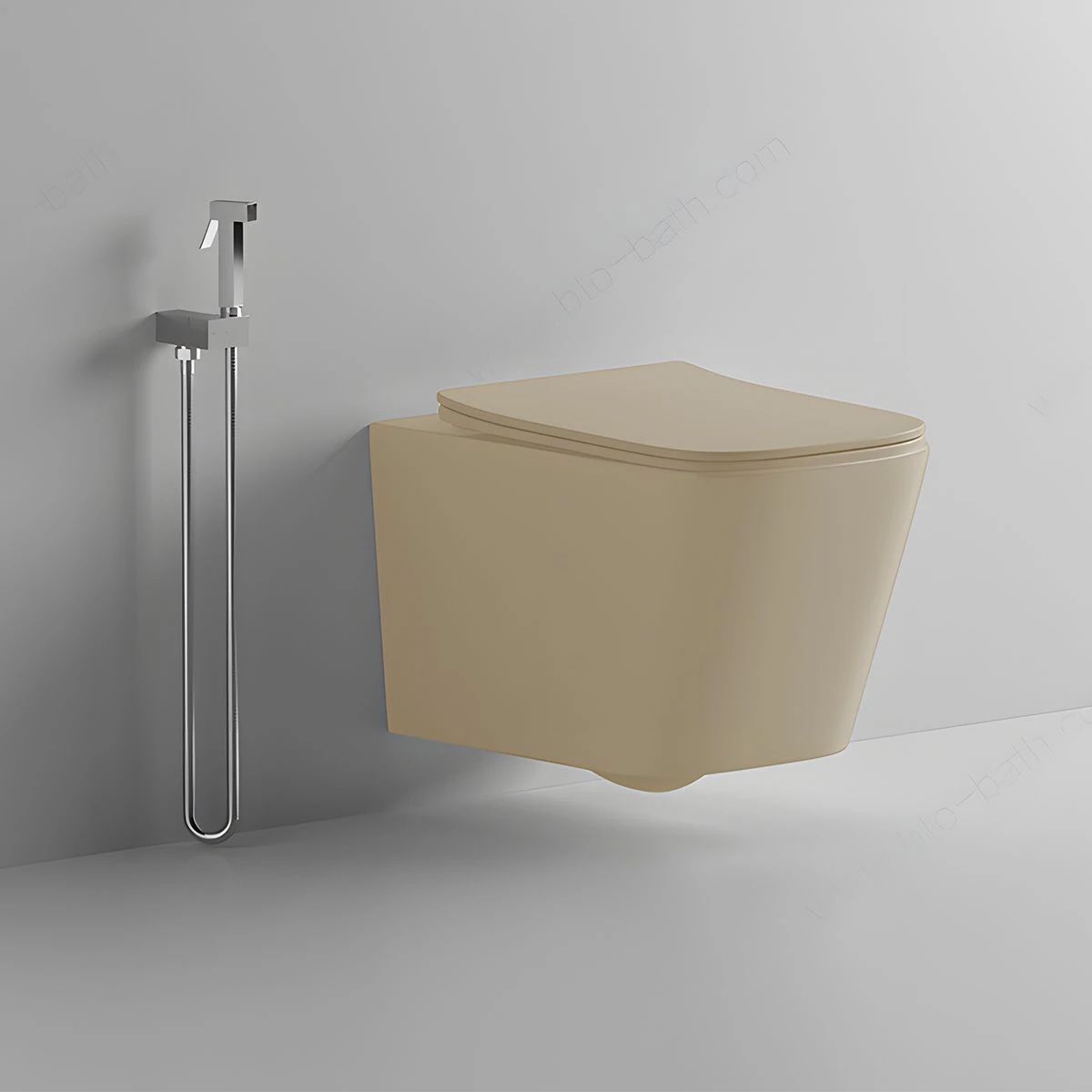 Set vas wc si lavoar, Jasmine Mat, Power Color, 51x35-50x40 cm, montaj suspendat si pe blat, capac duroplast, Alfonso