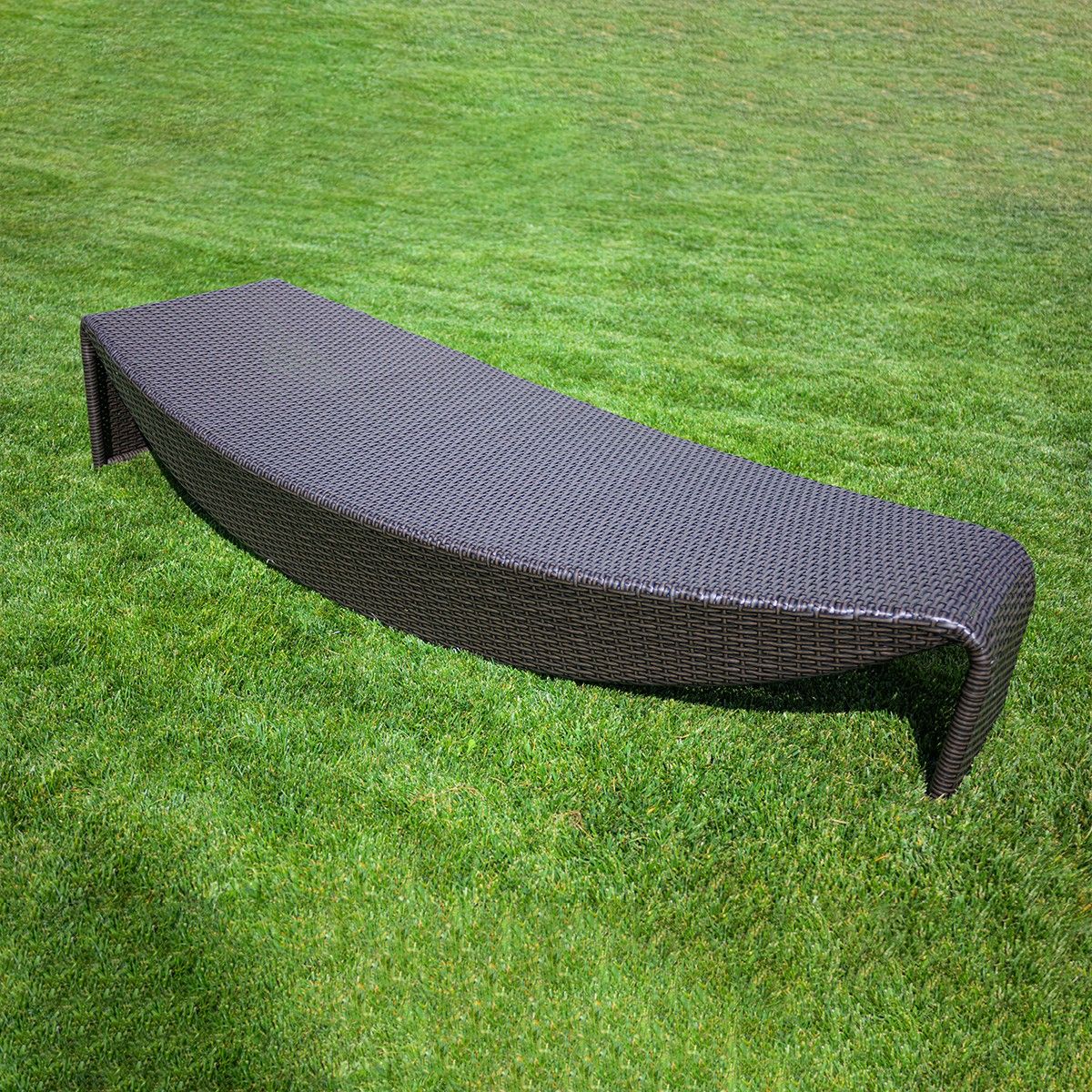 Sezlong de plaja, Maro, aluminiu si poliratan, forma de frunza , ideal pentru pisicina, teresa, Acapulco