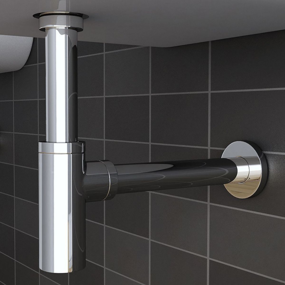 Sifon EGO-S05, design deosebit, otel inoxidabil, finisaj crom