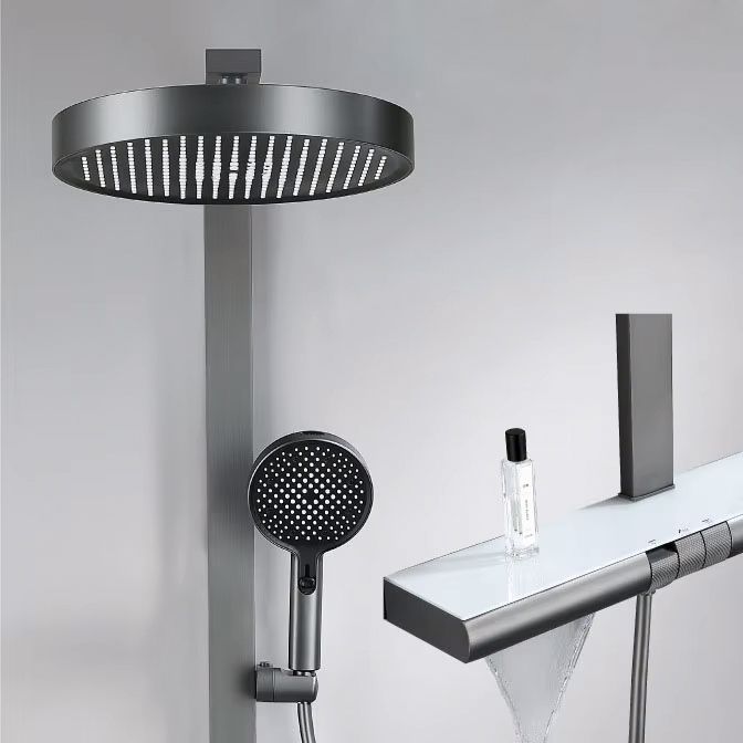 Sistem de dus, baterie Piano Keys, suport obiecte, pipa de cada tip cascada, 3 functii, Negru Mat, Vivo