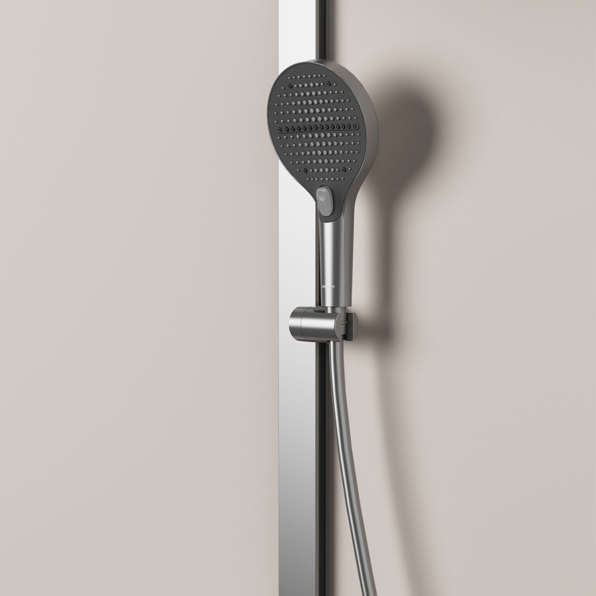 Sistem de dus si cada, cu termostat, Piano keys, 3 functii, LED, alimentare hidroelectrica, Gun Grey, Serafino