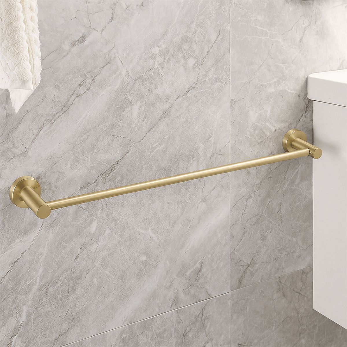Suport prosoape, 57.5 cm, Auriu Mat, otel, design modern, Velvet