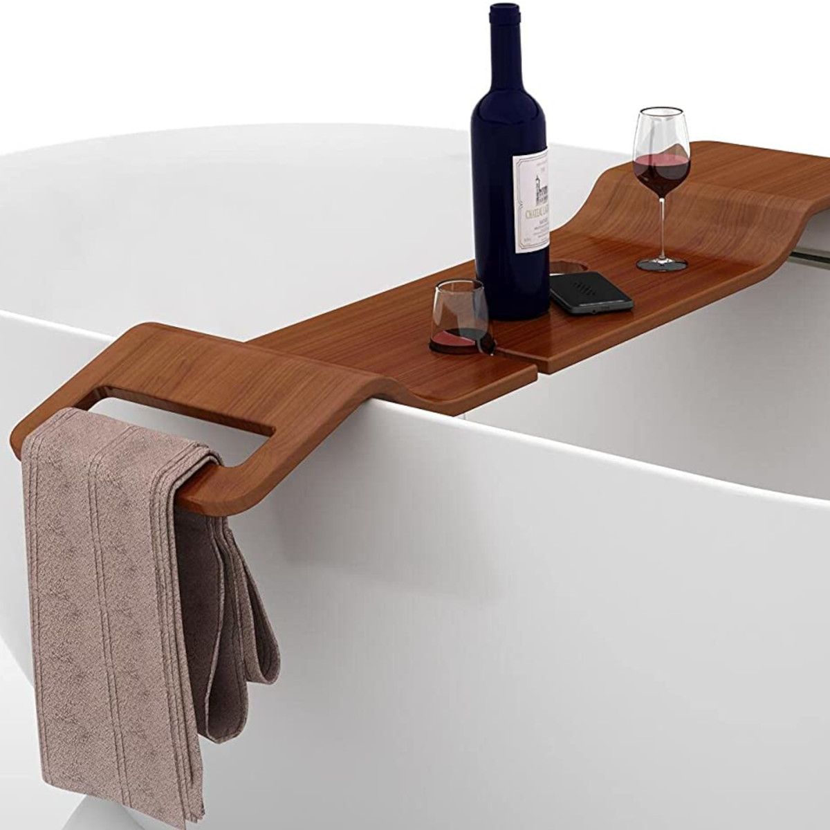 Tava pentru cada Vasco, 100x25x1.5, finisaj Luxury lemn multistrat, lemn stejar, waterproof, Culoare Nuc