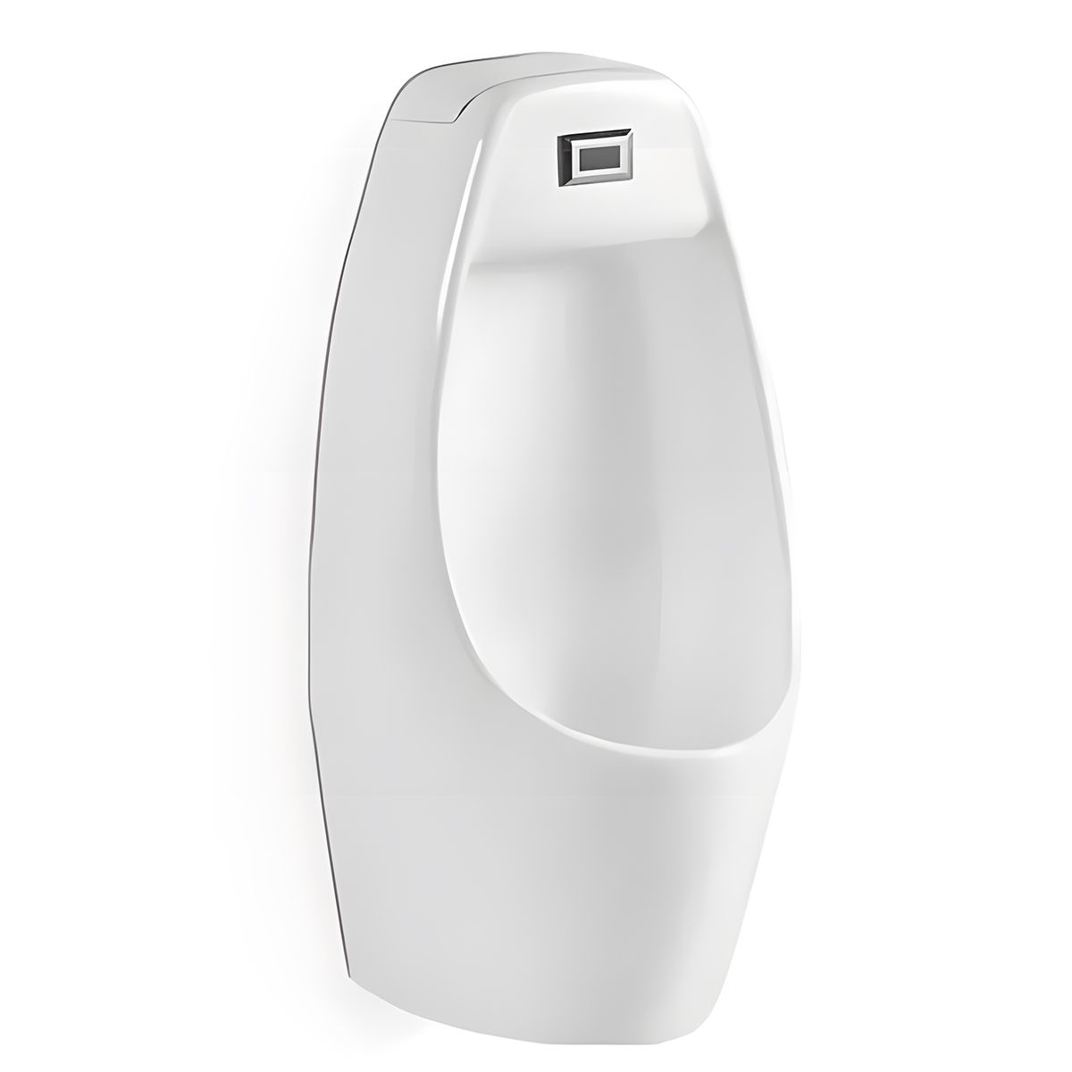 Urinal cu senzor integrat, scurgere in perete sau in podea, 34x29x68 cm, Alb Lucios,Lucente