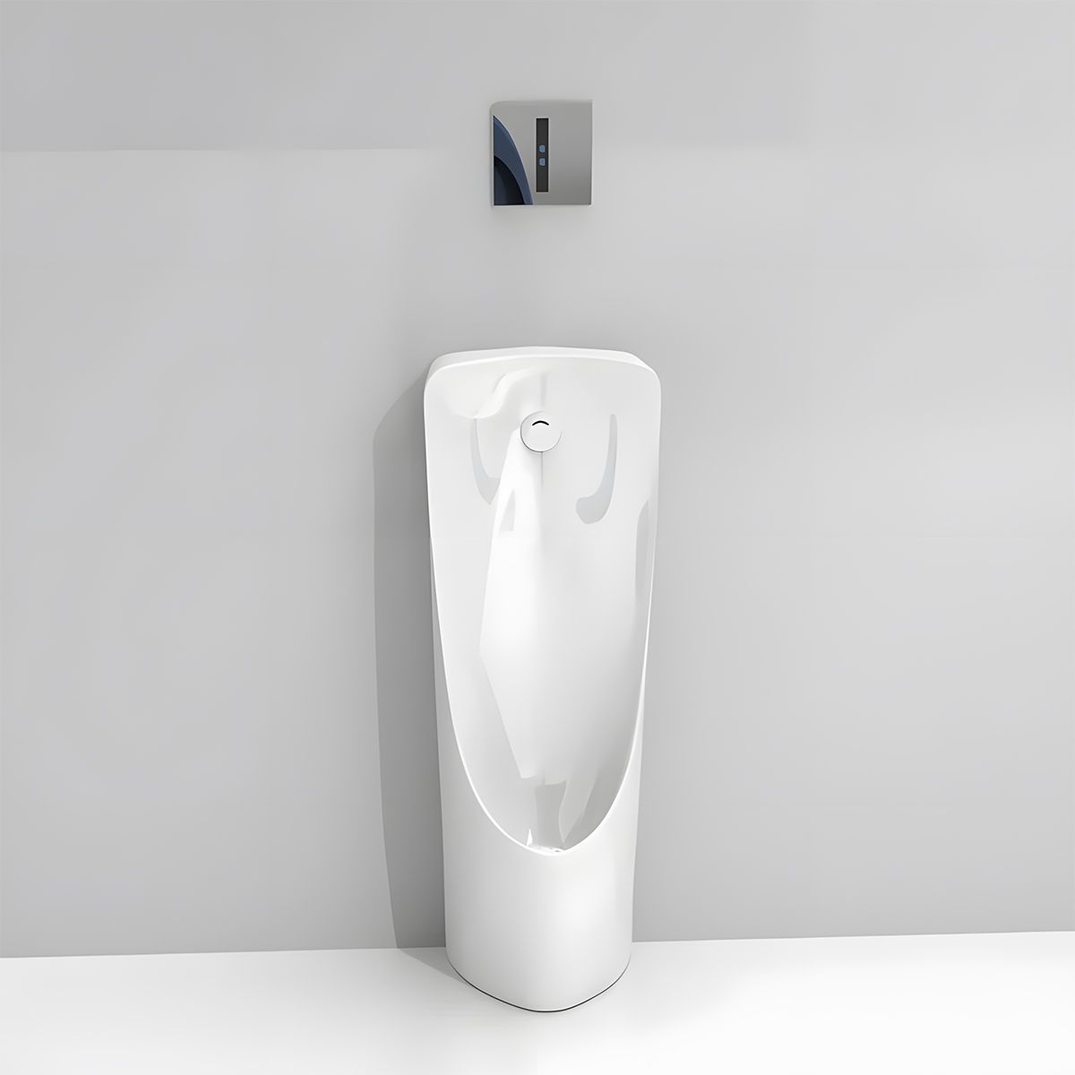 Urinal de podea cu senzor integrat, 34x35.5x100, Alb Lucios, Silento