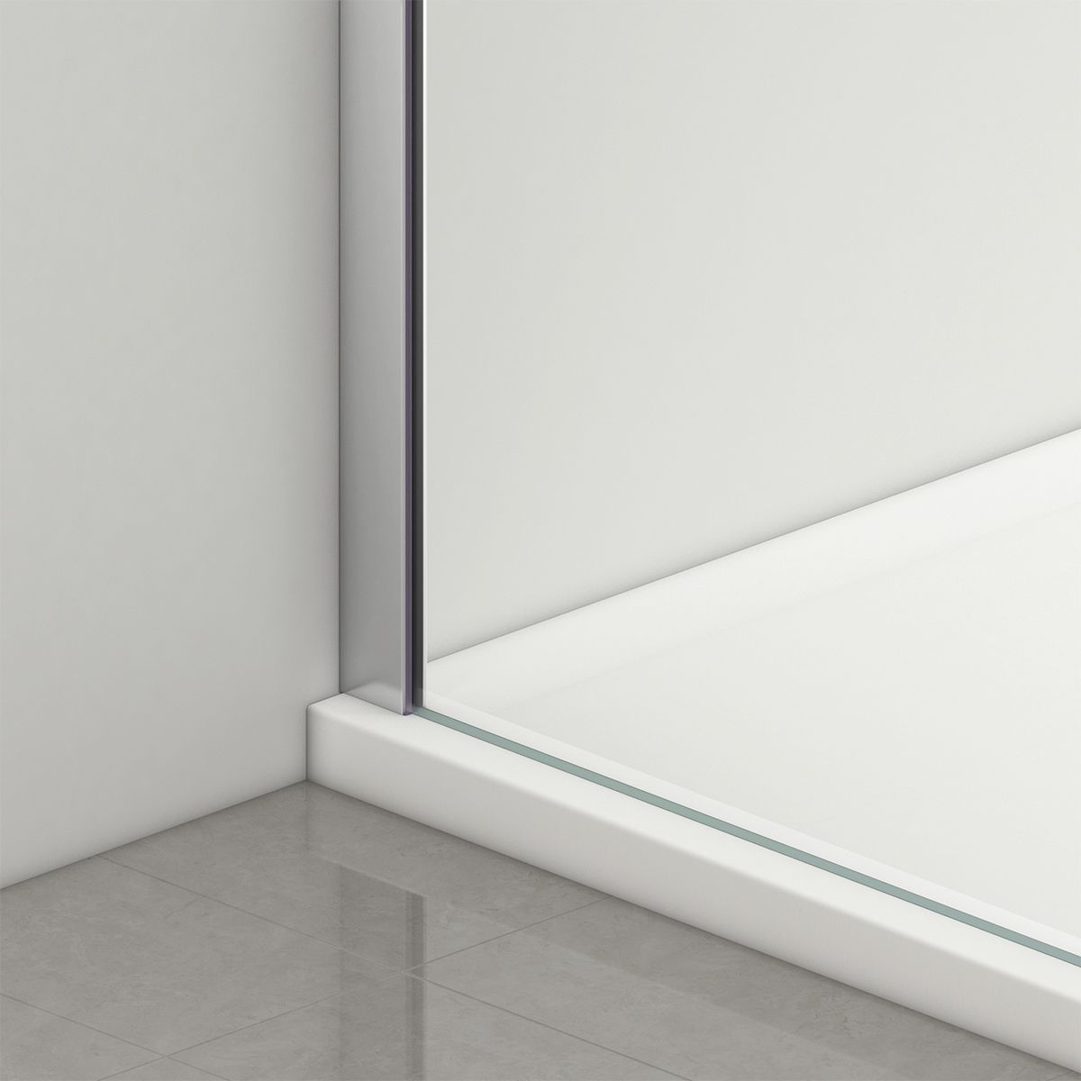 Usa de dus, glisanta, transparenta, sticla securizata de 6 mm, reversibila, dimensiuni intre 100-160 cm, profil Crom, Hanes