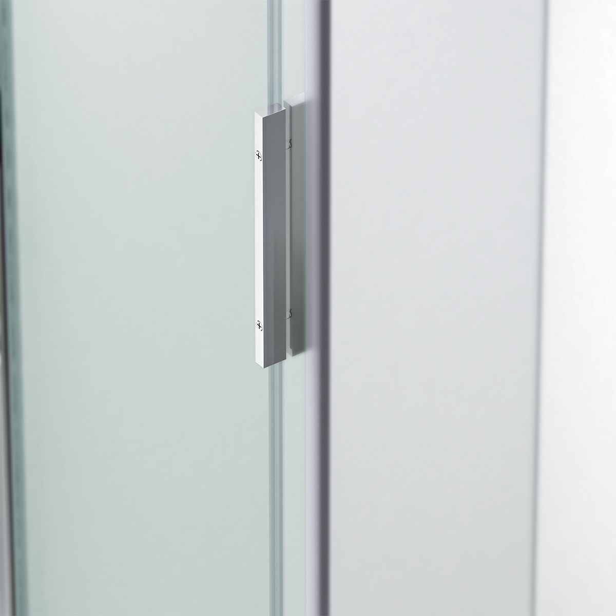 Usa de dus, glisanta, transparenta, sticla securizata de 6 mm, reversibila, dimensiuni intre 100-160 cm, profil Crom, Hanes