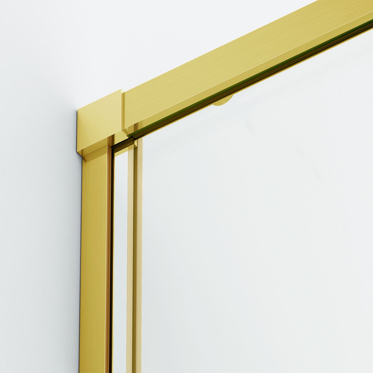 Usa de dus, glisanta, transparenta, sticla securizata de 6 mm, dimensiuni intre 100-180 cm, profil Auriu Mat, Hanes