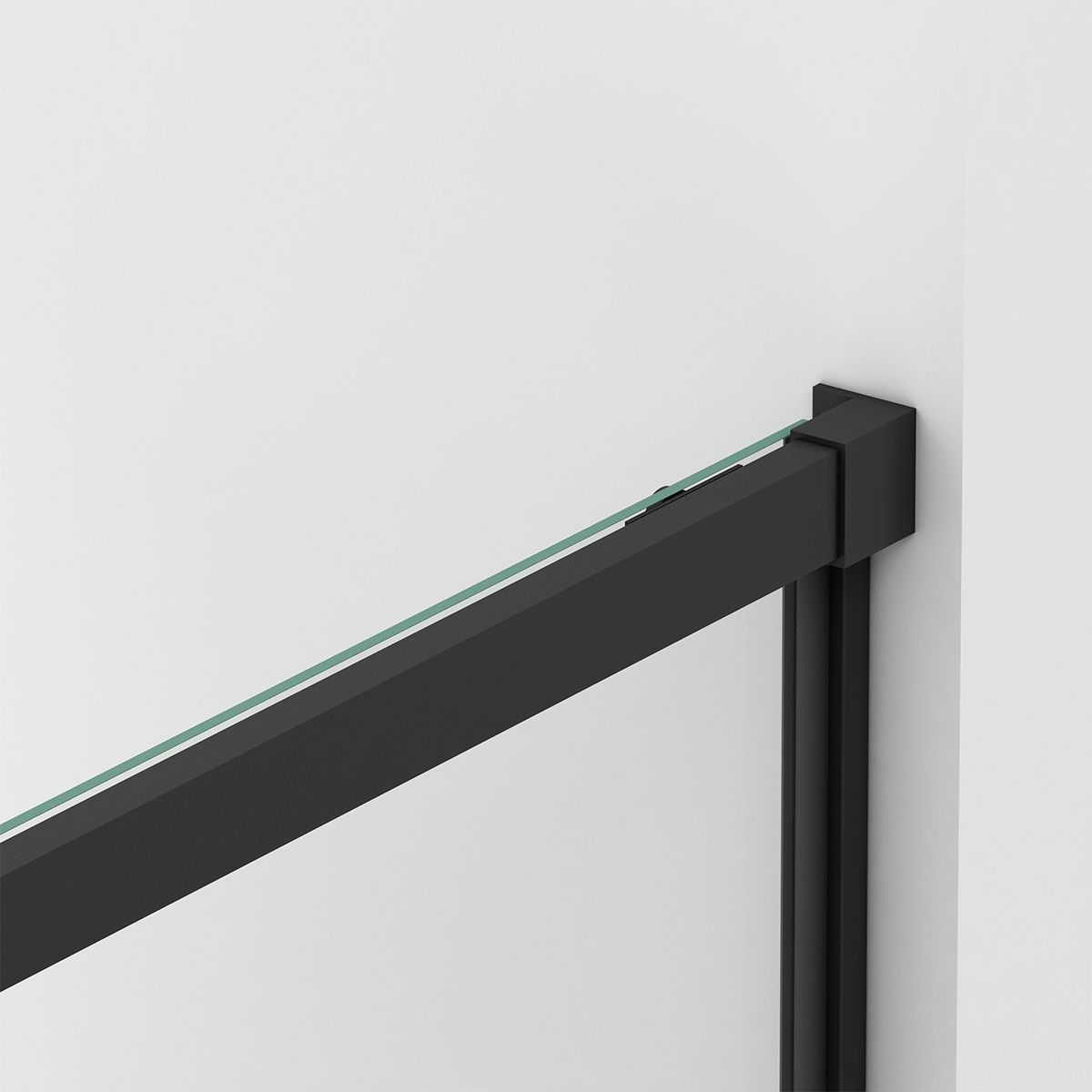 Usa de dus, glisanta, transparenta, sticla securizata de 6 mm, dimensiuni intre 100-180 cm, profil Negru Mat, Hanes