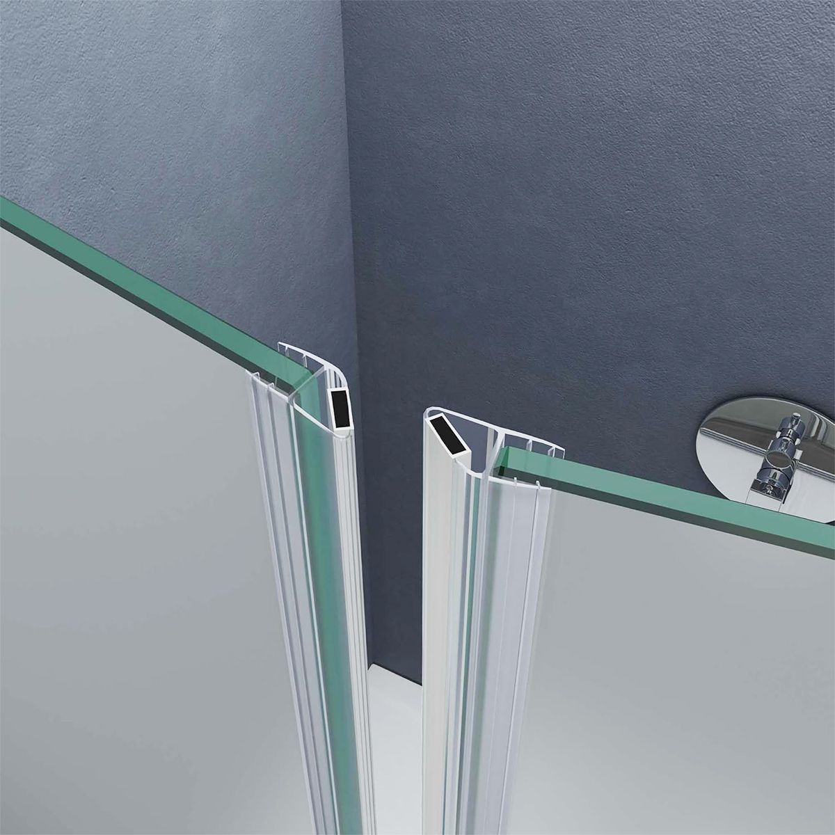 Usa de nisa EGO-24D, sticla securizata 6 mm, Transparenta, Deschidere 180°, 80-85-100-140x195 cm, tratament Nano Easy Clean