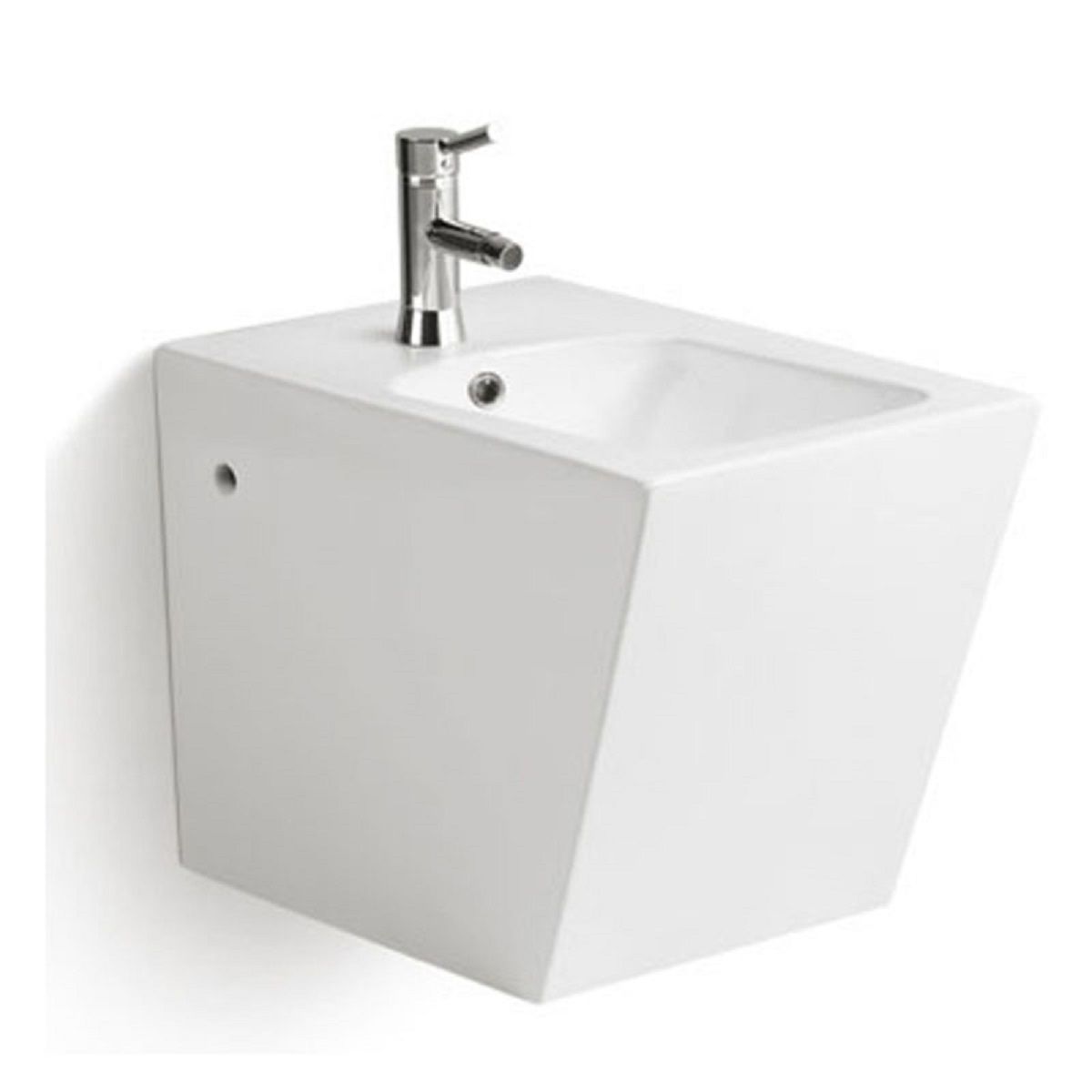 Vas Bideu EGO Antonio, Alb, 55x35 cm montaj suspendat, cu preaplin