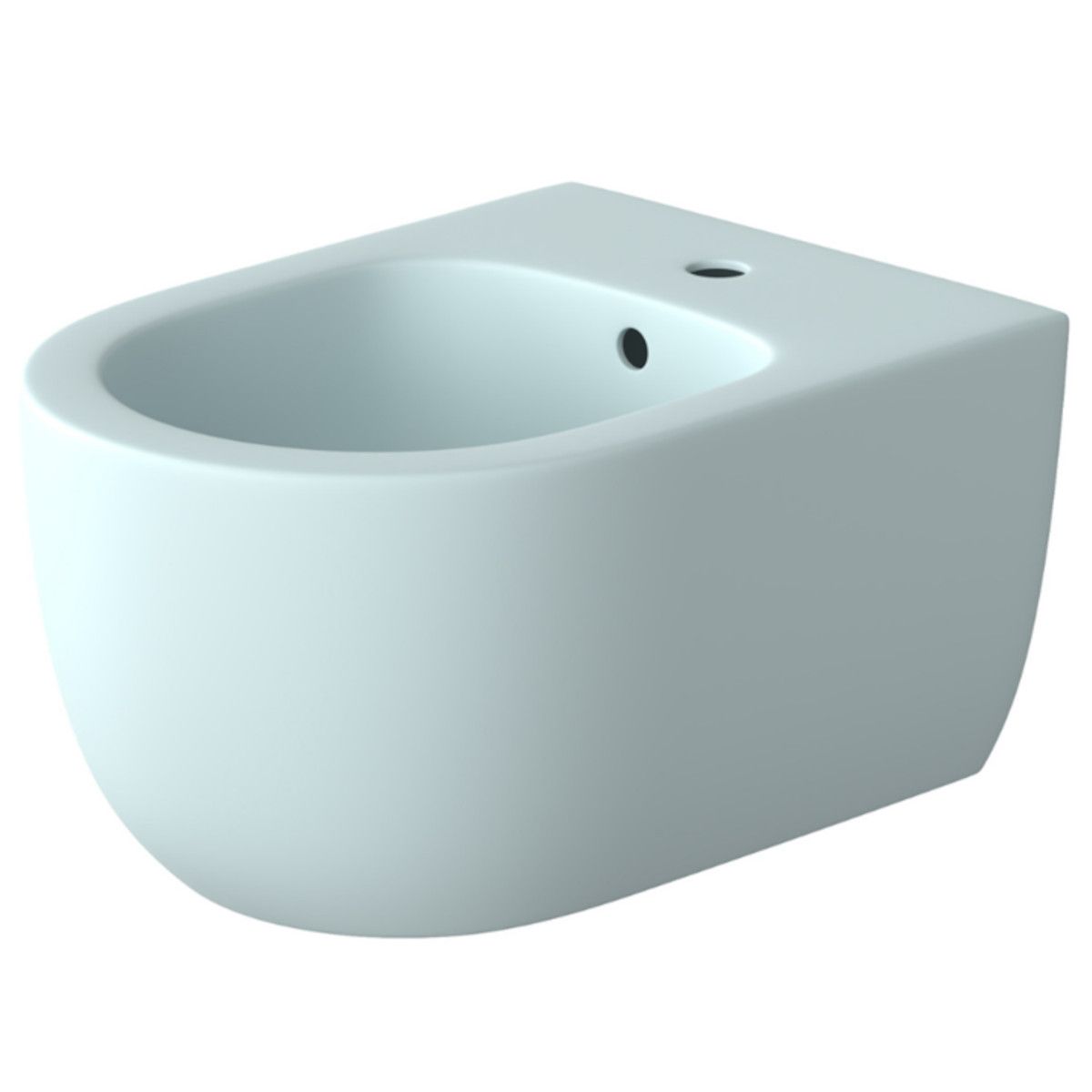 Vas bideu EGO Michael, 49x36 cm, Albastru, Power Colour,  semi-mat, montaj suspendat, cu preaplin