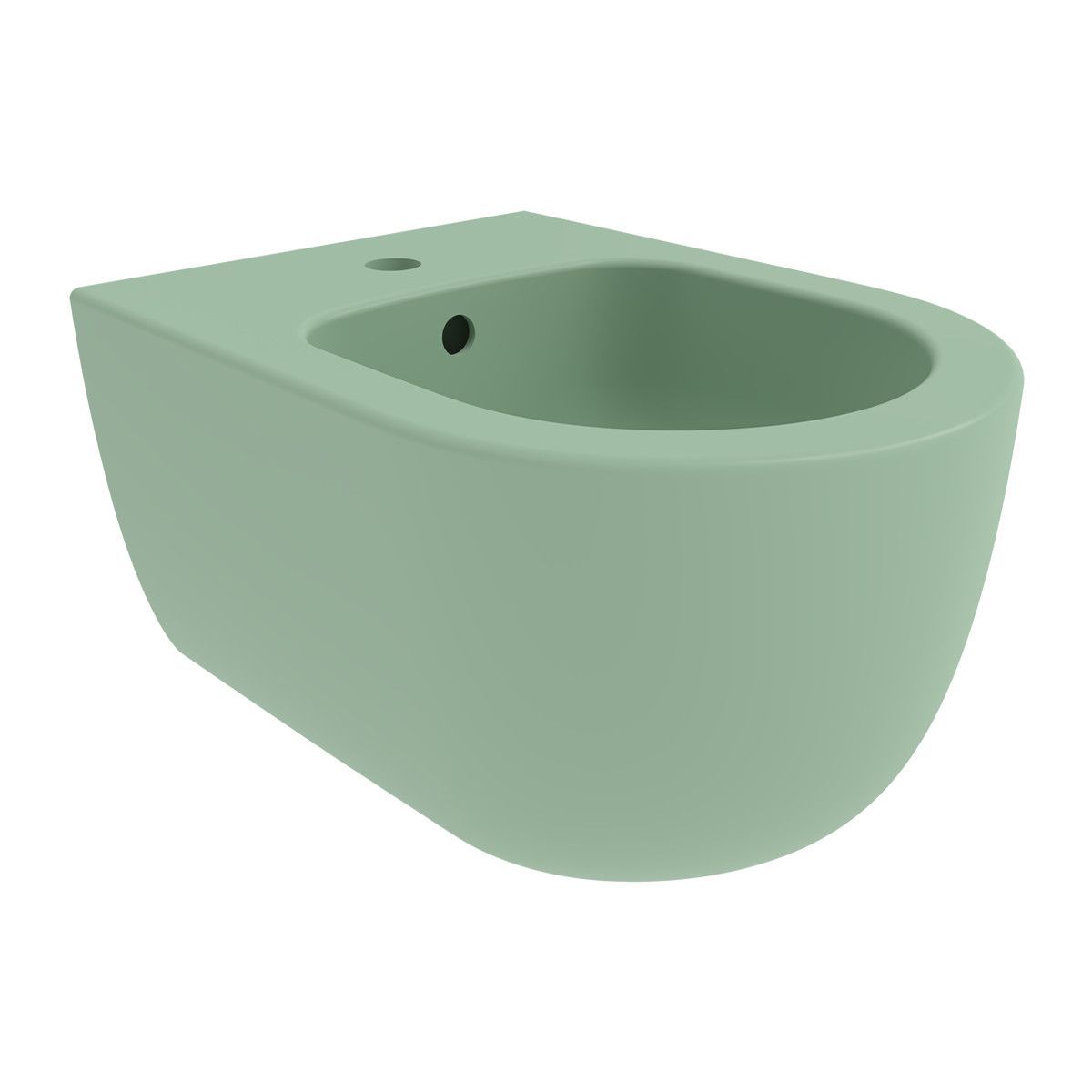 Vas bideu Verde Mint Mat, Power Colour, 49x36 cm , montaj suspendat, cu preaplin, Michael