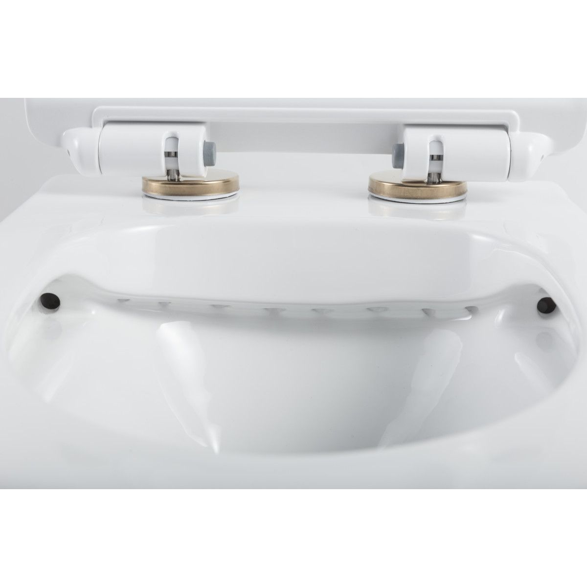 Vas Wc, Alb Lucios, Rimless, 49x36 cm, montaj suspendat, capac Duroplast, ceramica sanitara, Sidef