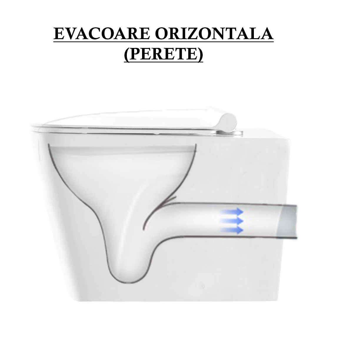 Vas wc Alfonso Rimless montaj pe podea, capac slim, 56x35 cm, Alb, ceramica sanitara